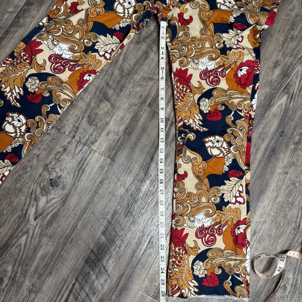 Mother The Hustler Ankle Fray Flower in Her Hair Multicolor Floral Size 31 - Picture 11 of 11